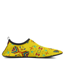 Load image into Gallery viewer, Rainy Chief Rainbow Yellow Sockamoccs
