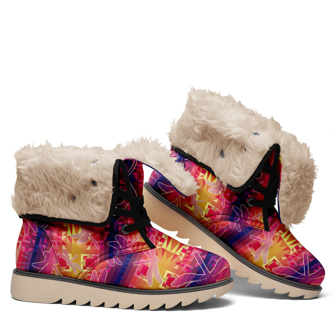 Kaleidoscope Dragonfly Polar Winter Boots