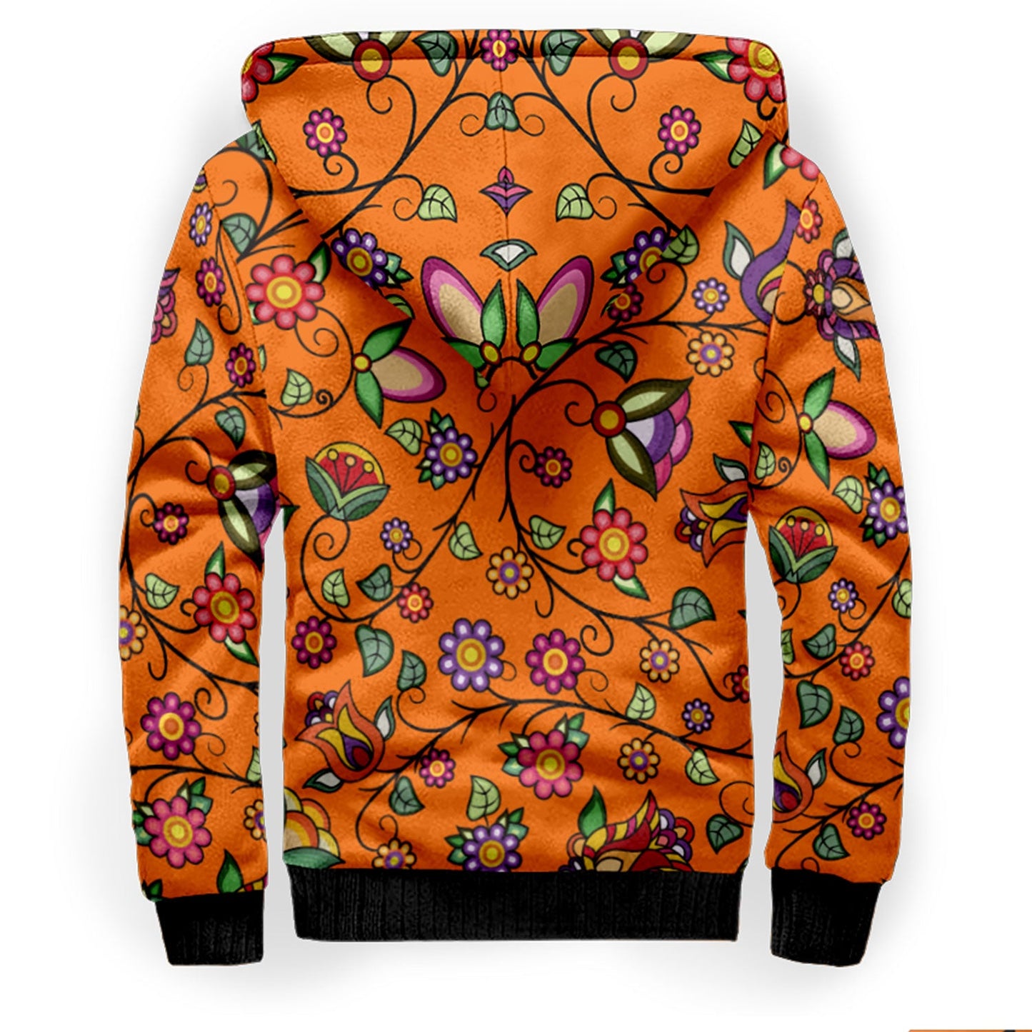 Heartbeat Petals ECM Orange Sherpa Hoodie