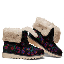 Load image into Gallery viewer, Spring Blossoms on Black Polar Winter Boots
