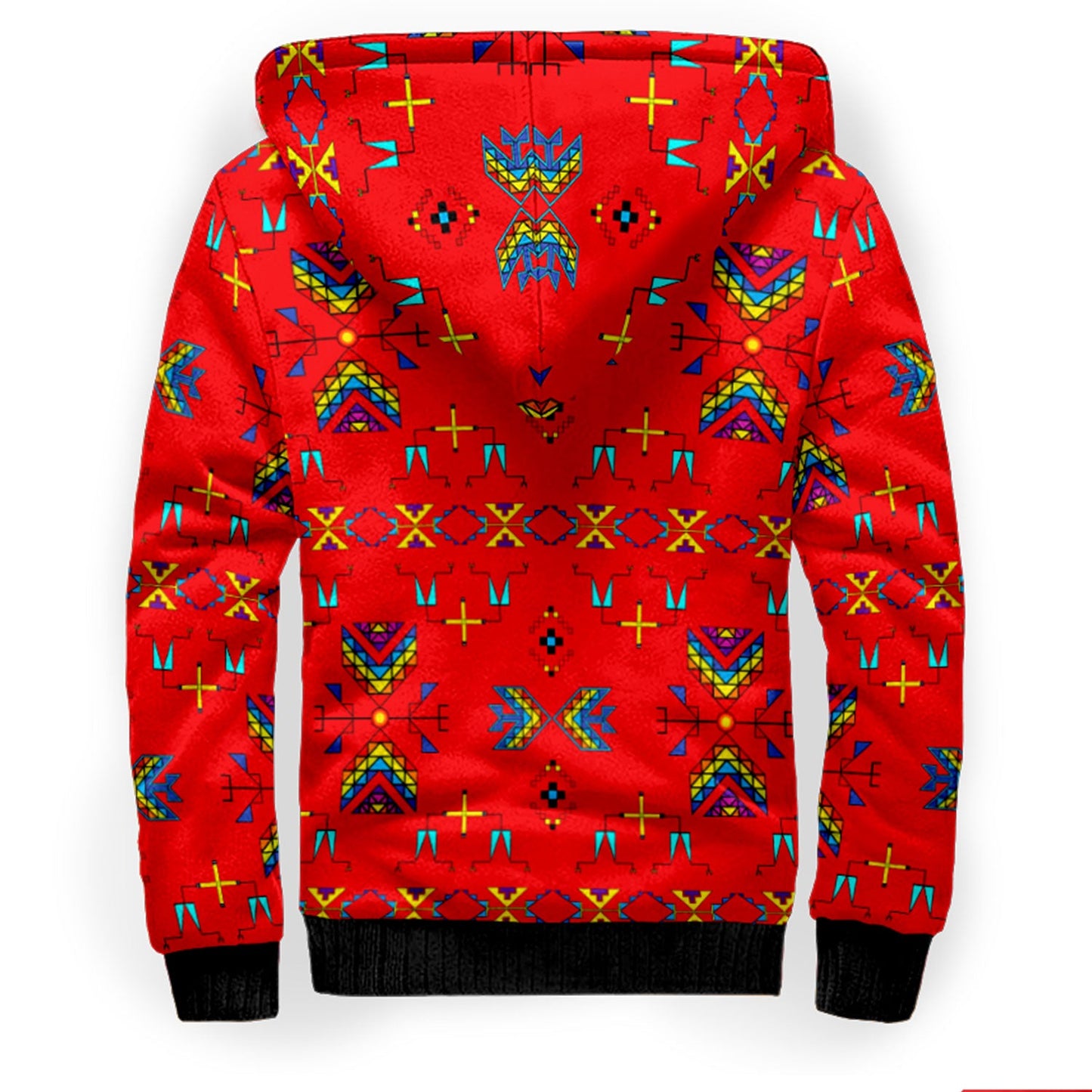 Rainy Chief Rainbow Red Sherpa Hoodie