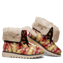 Load image into Gallery viewer, Butterfly and Roses on Geometric Polar Winter Boots
