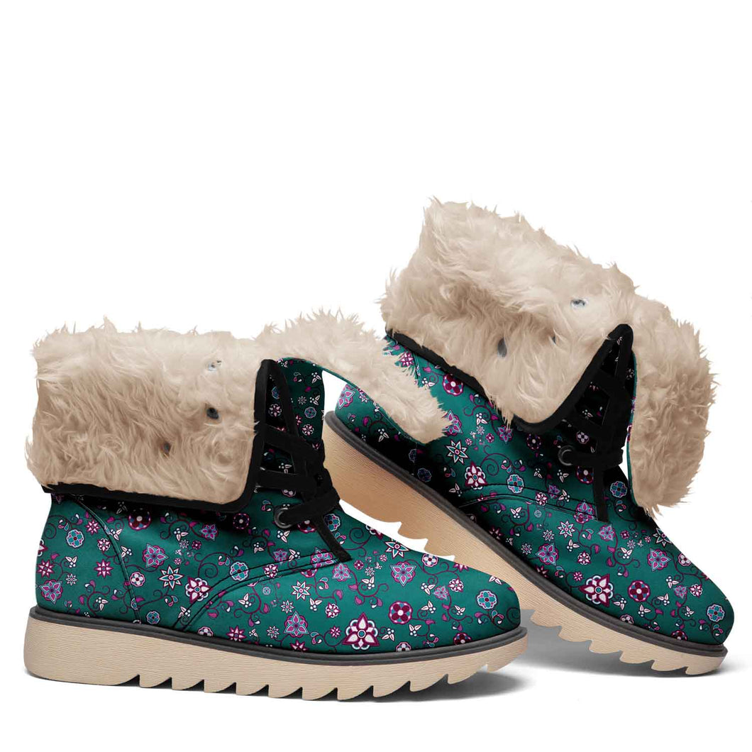 Burgundy Bloom Polar Winter Boots