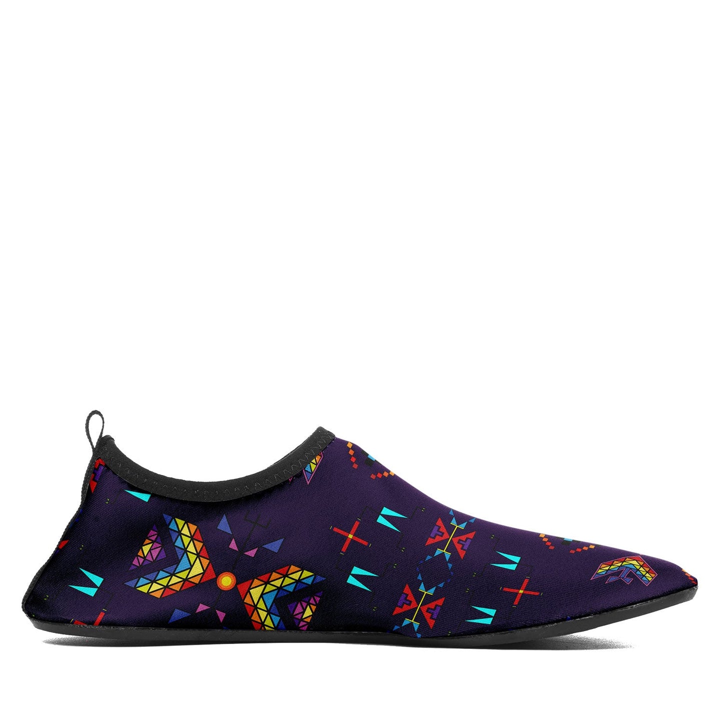 Rainy Chief Rainbow Dark Purple Kid's Sockamoccs Slip On Shoes