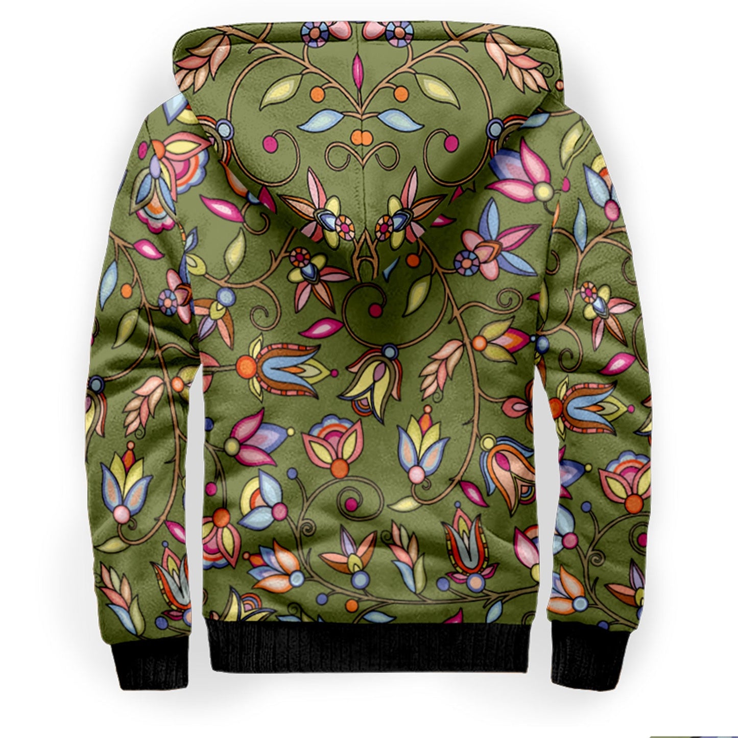 Buffalo Bloom Sage Sherpa Hoodie