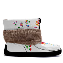 Load image into Gallery viewer, Waterbird Wildflowers Leather MocLux Short Style with Fur
