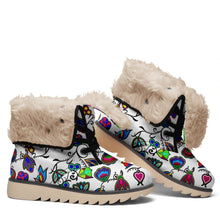 Load image into Gallery viewer, Indigenous Paisley White Polar Winter Boots
