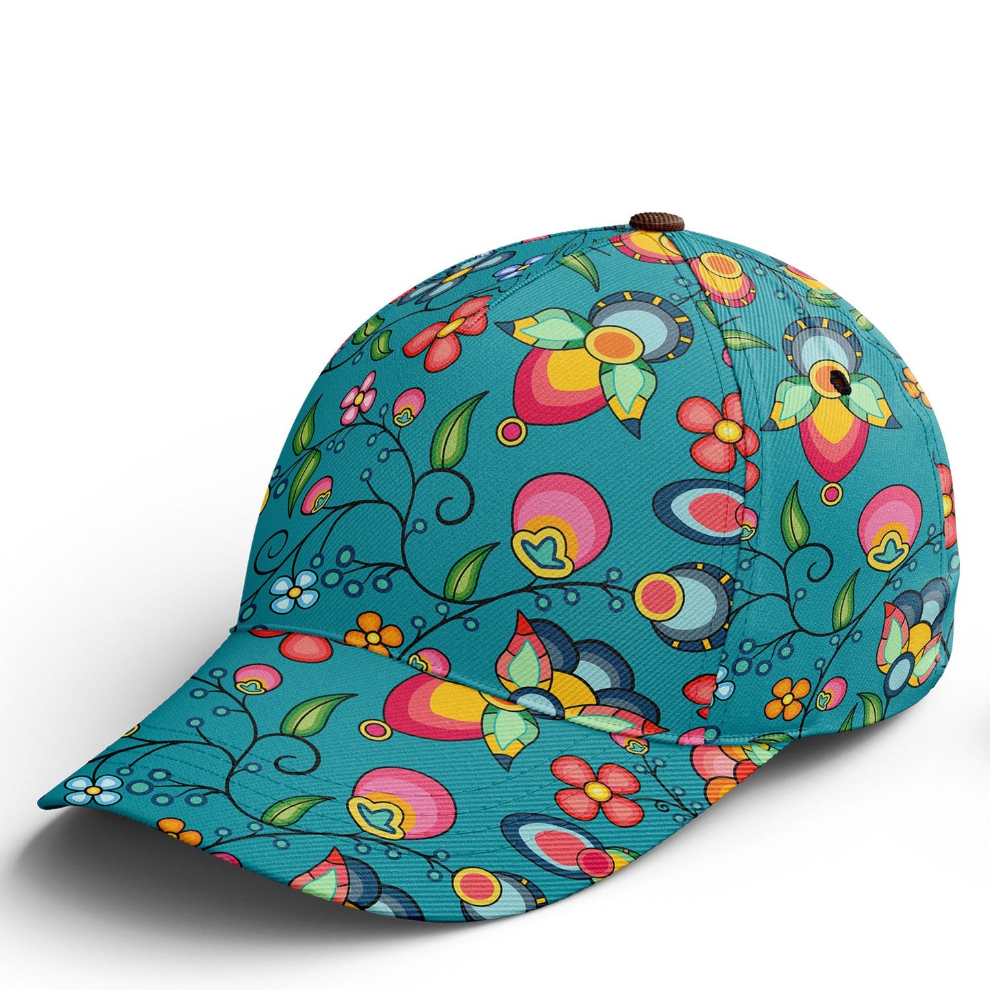 Floral Bounty Teal Snapback Hat