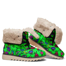 Load image into Gallery viewer, Indigenous Paisley Green Polar Winter Boots
