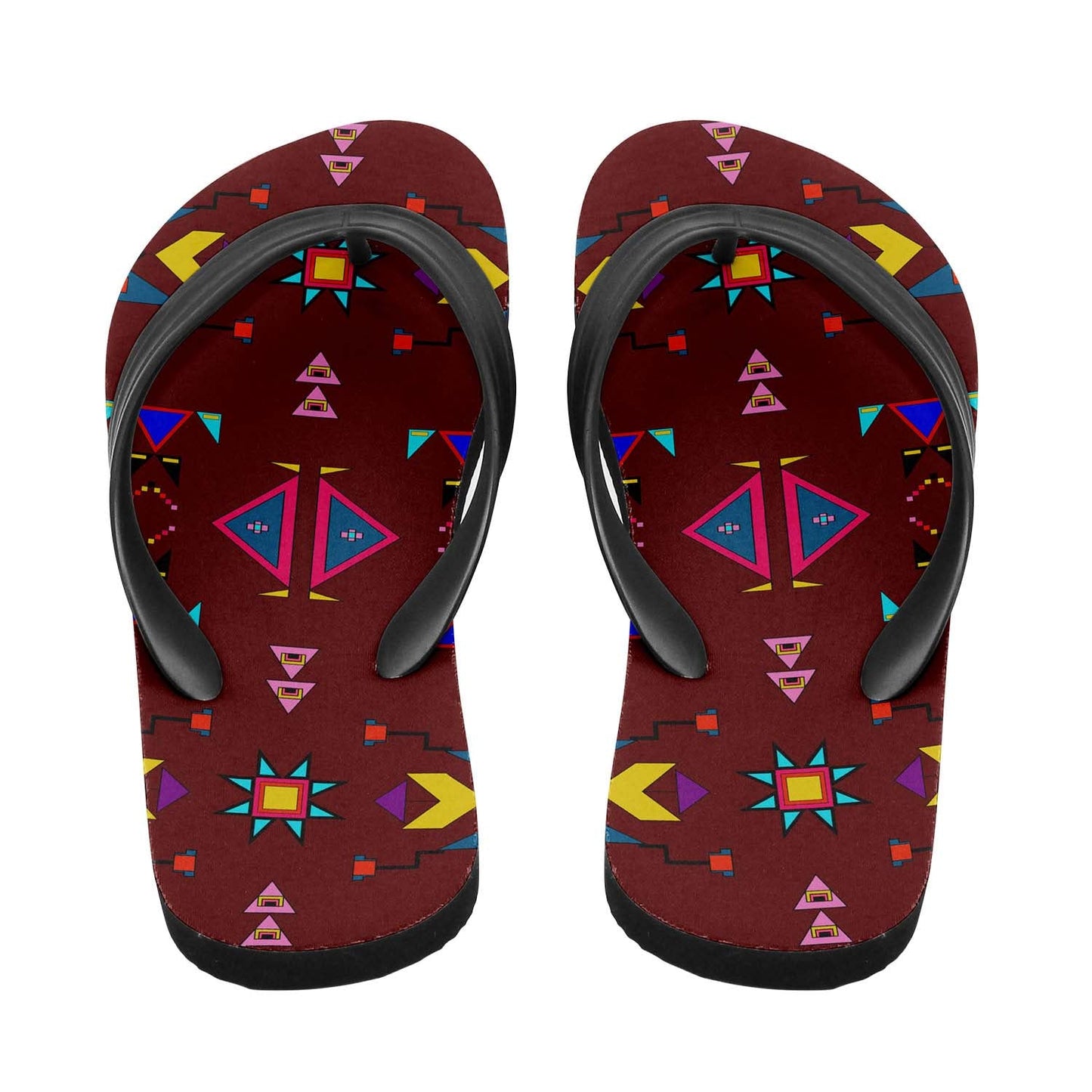 Enemy Territory Dark Maroon Flip Flops