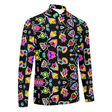 Load image into Gallery viewer, Indigenous Paisley Black Men&#39;s Long Sleeve Dress Shirt
