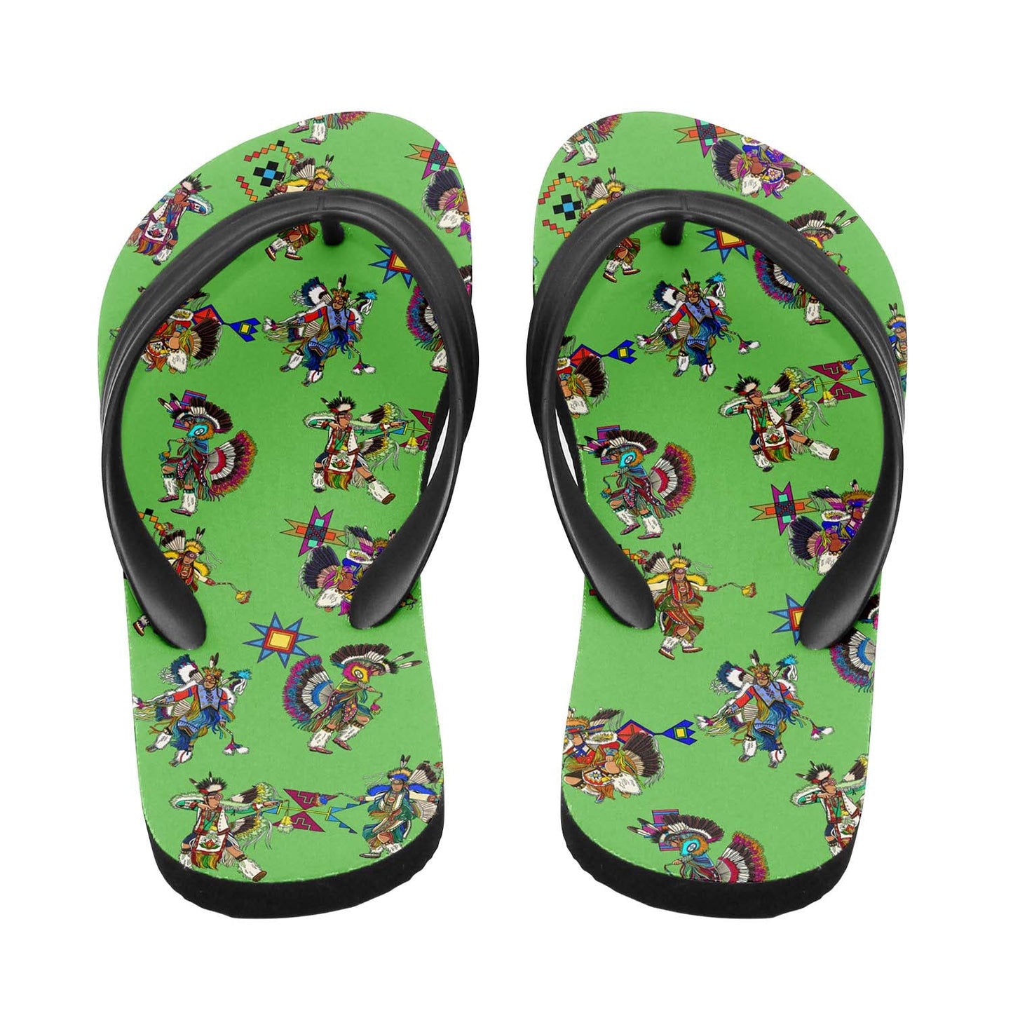 Men's Fancy Dancers Grass Flip Flops