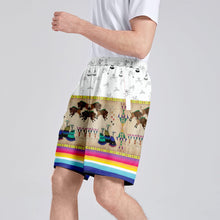 Load image into Gallery viewer, Buffalos Running White Clay Athletic Shorts with Pockets
