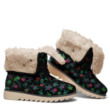 Load image into Gallery viewer, Berry Flowers Black Polar Winter Boots
