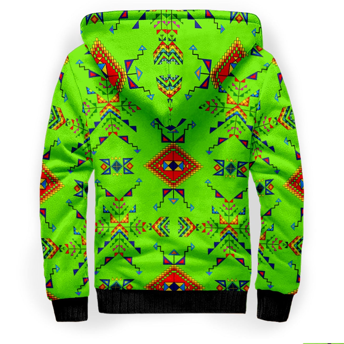 Buffalo Jump Neon Green Sherpa Hoodie