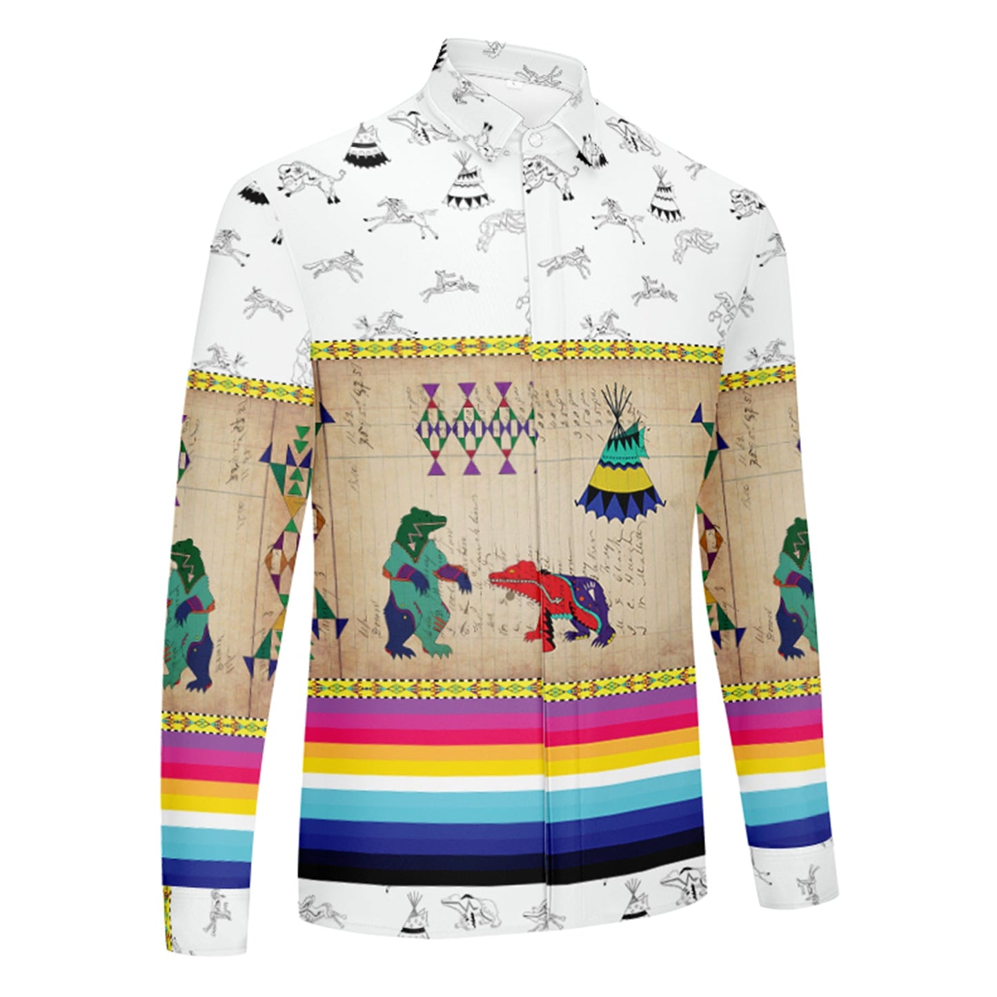 Bear Ledger White Clay Dress Shirt