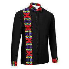 Load image into Gallery viewer, Blanket Strip Black IV Men&#39;s Long Sleeve Dress Shirt
