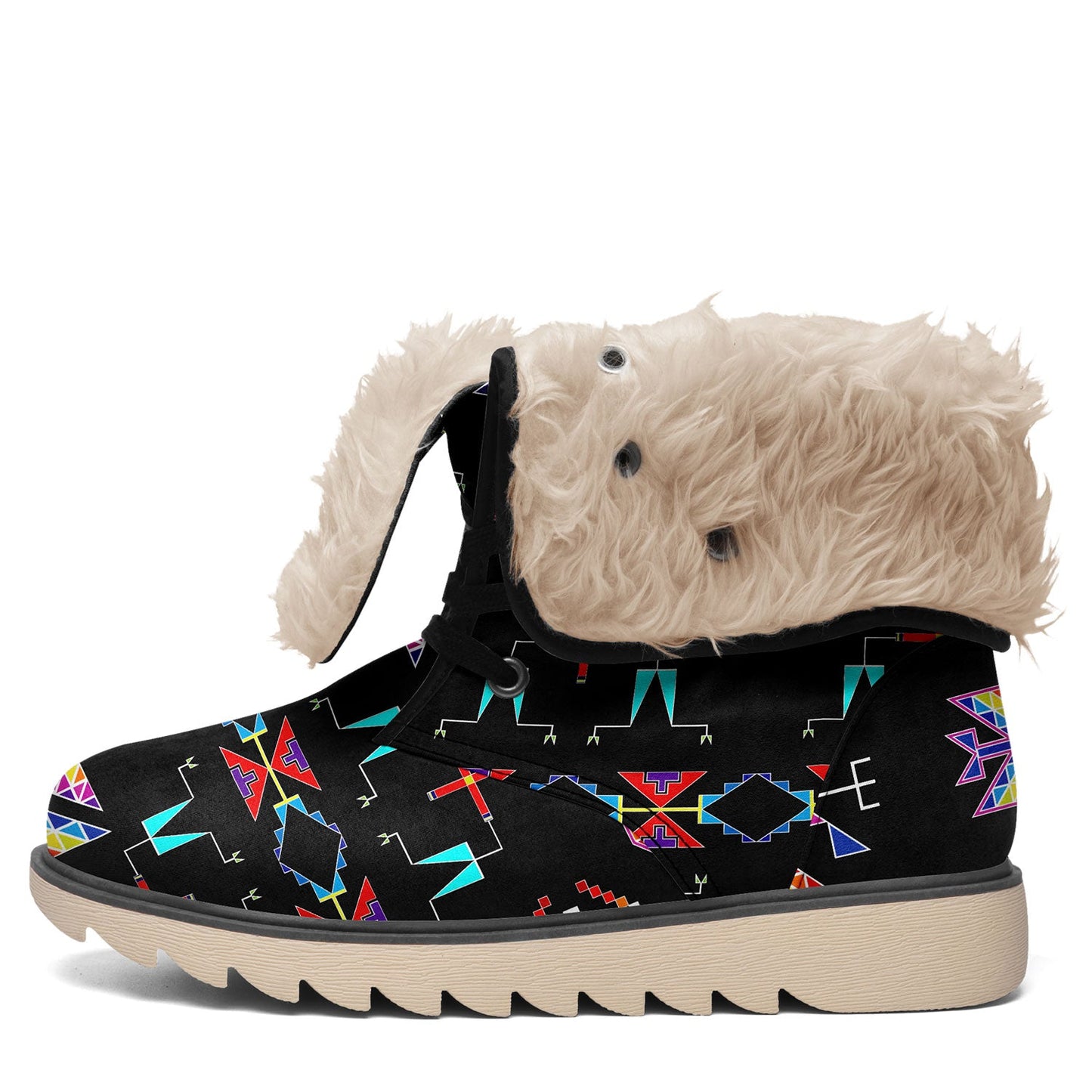 Rainy Chief Rainbow Black Polar Winter Boots