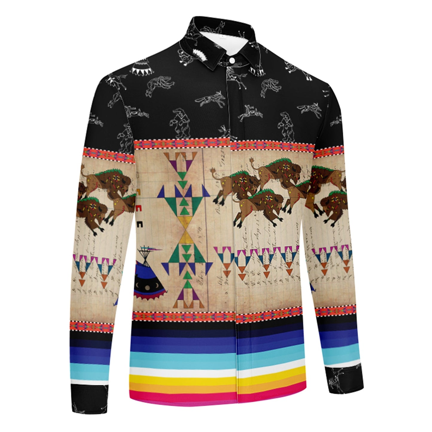 Buffalos Running Black Sky Dress Shirt