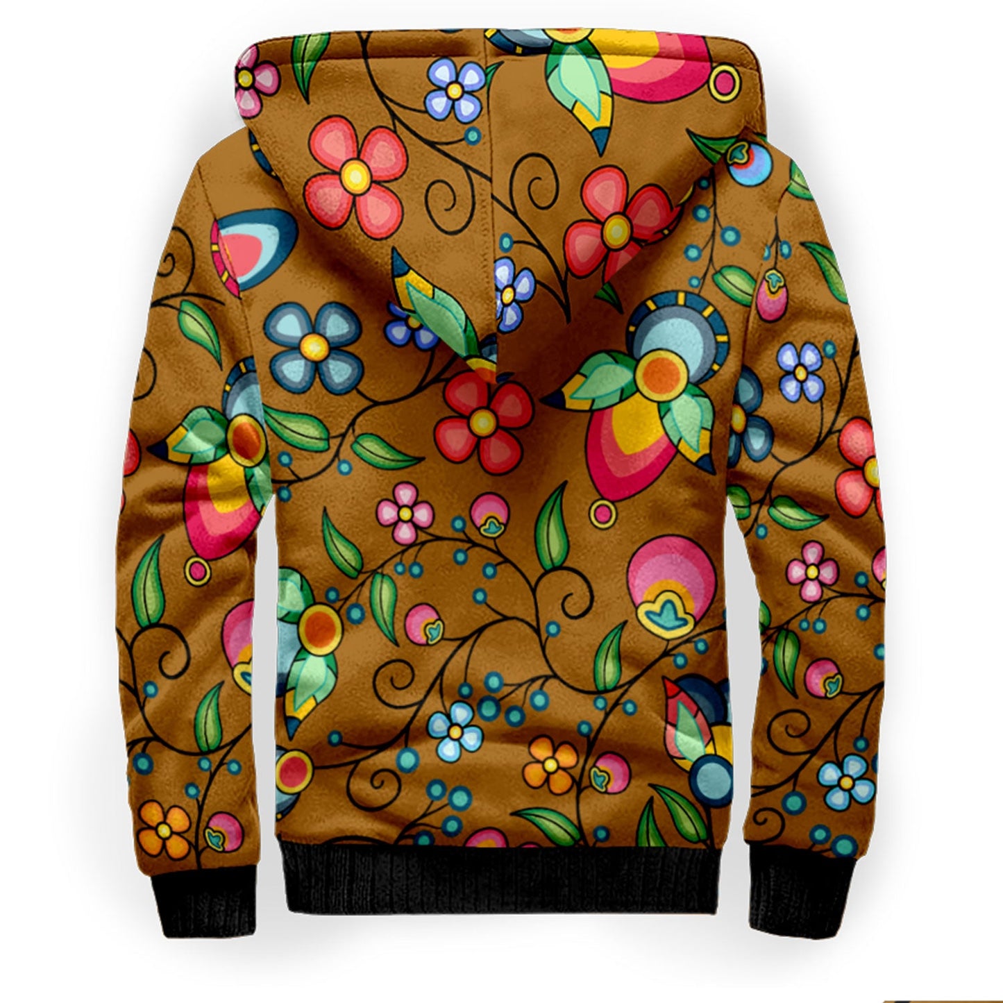 Floral Bounty Fall Leaves Sherpa Hoodie