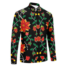 Load image into Gallery viewer, Floral Beadwork Six Bands Men&#39;s Long Sleeve Dress Shirt
