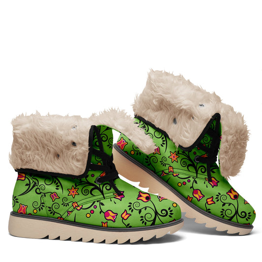 LightGreen Yellow Star Polar Winter Boots