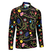 Load image into Gallery viewer, Fresh Fleur Midnight Men&#39;s Long Sleeve Dress Shirt
