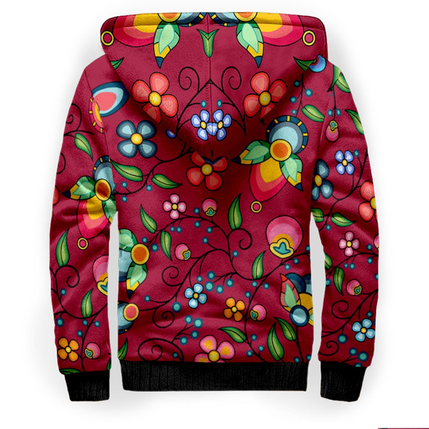 Floral Bounty Magenta Sherpa Hoodie