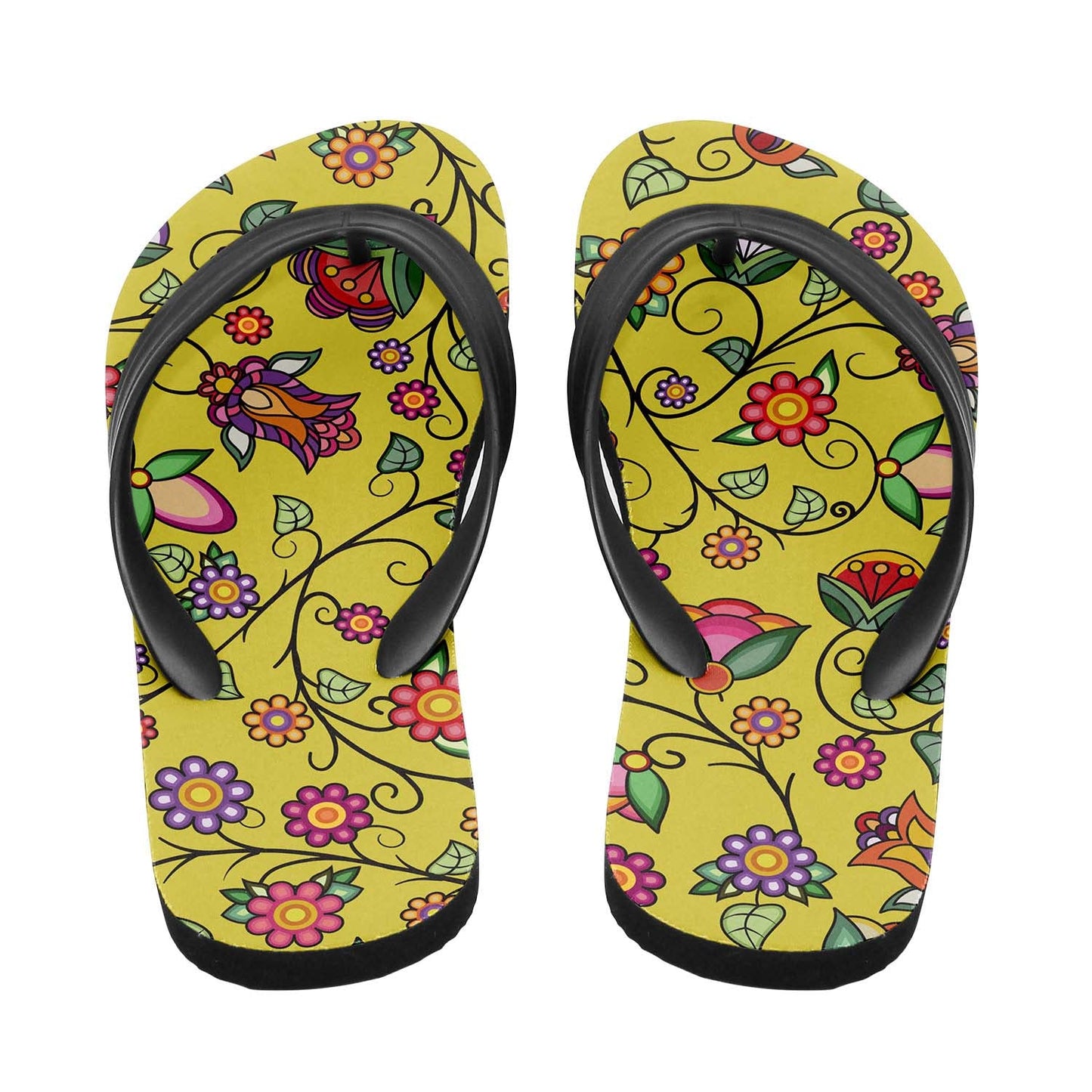 Heartbeat Petals Yellow Flip Flops