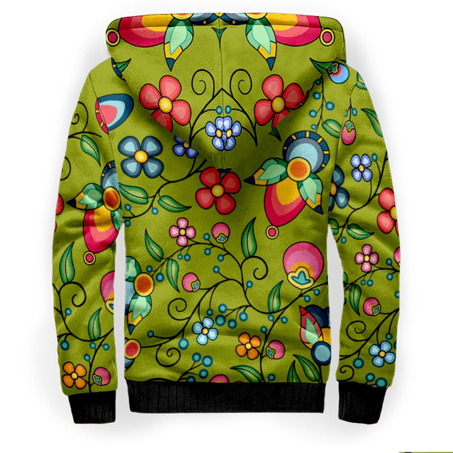 Floral Bounty Sweetgrass Sherpa Hoodie