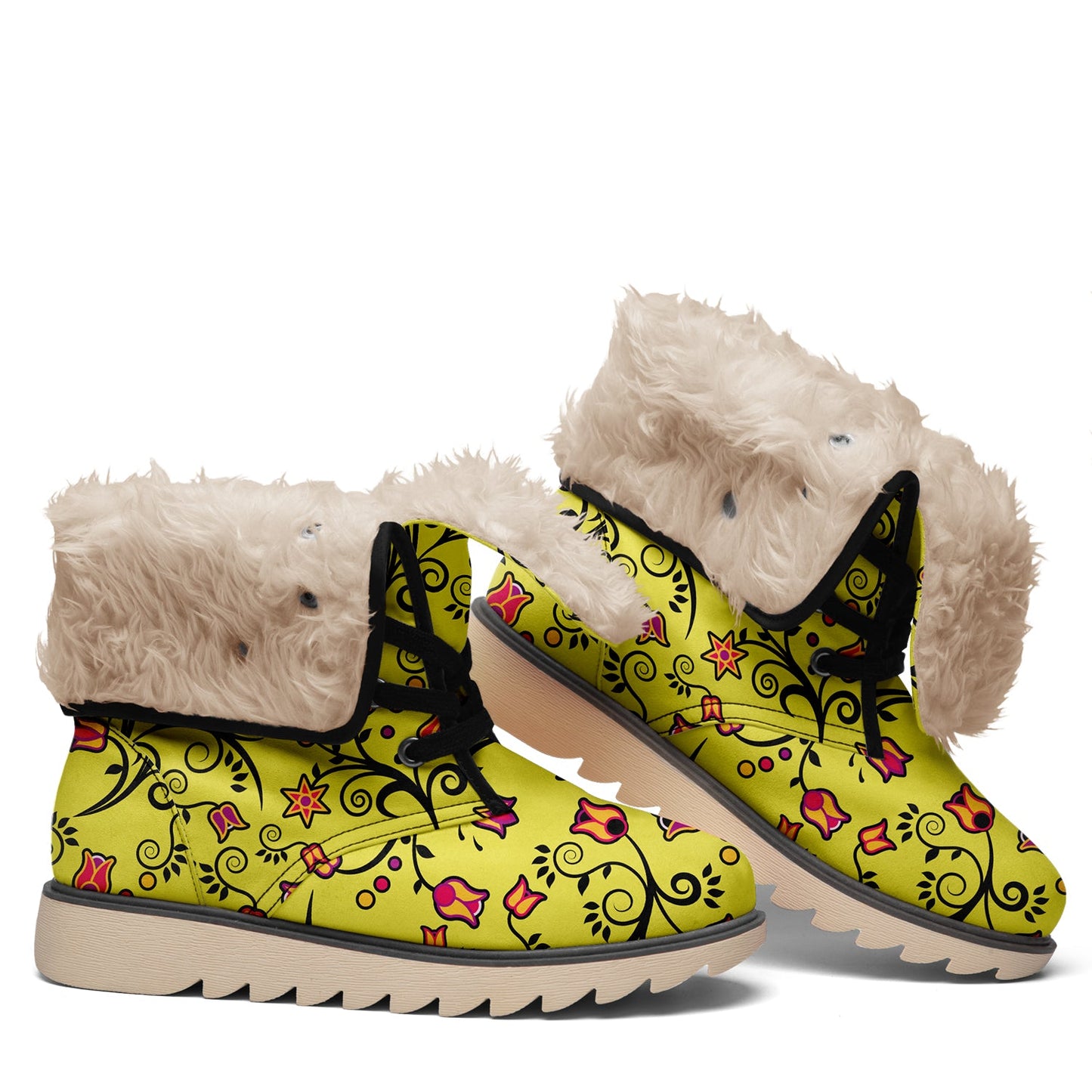 Floral Star Polar Winter Boots