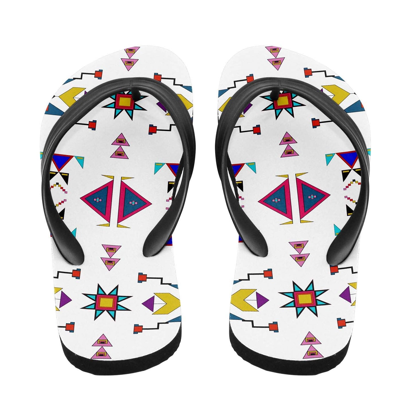 Enemy Territory White Flip Flops