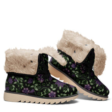 Load image into Gallery viewer, Purple Beaded Rose Polar Winter Boots
