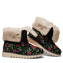 Load image into Gallery viewer, Red Beaded Rose Polar Winter Boots
