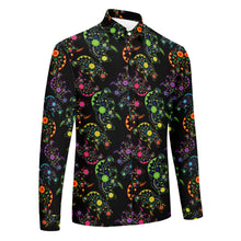 Load image into Gallery viewer, Floral Bear Men&#39;s Long Sleeve Dress Shirt
