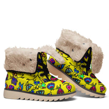 Load image into Gallery viewer, Indigenous Paisley Yellow Polar Winter Boots
