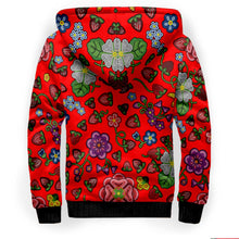 Load image into Gallery viewer, Berry Pop Fire Sherpa Hoodie
