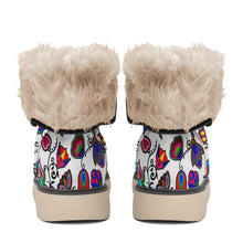 Load image into Gallery viewer, Indigenous Paisley White Polar Winter Boots
