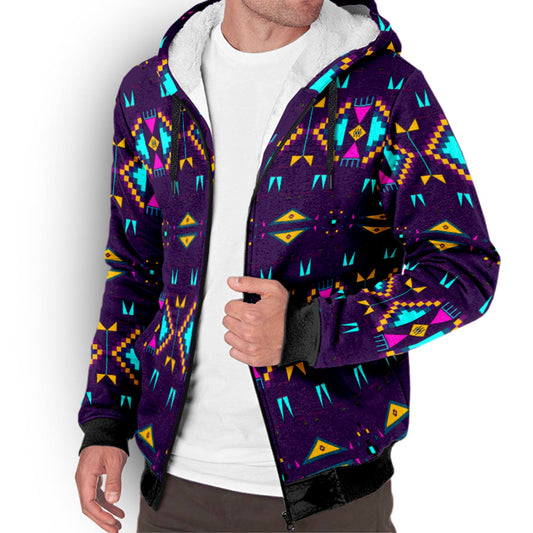 Rite of Passage Dark Purple Sherpa Hoodie