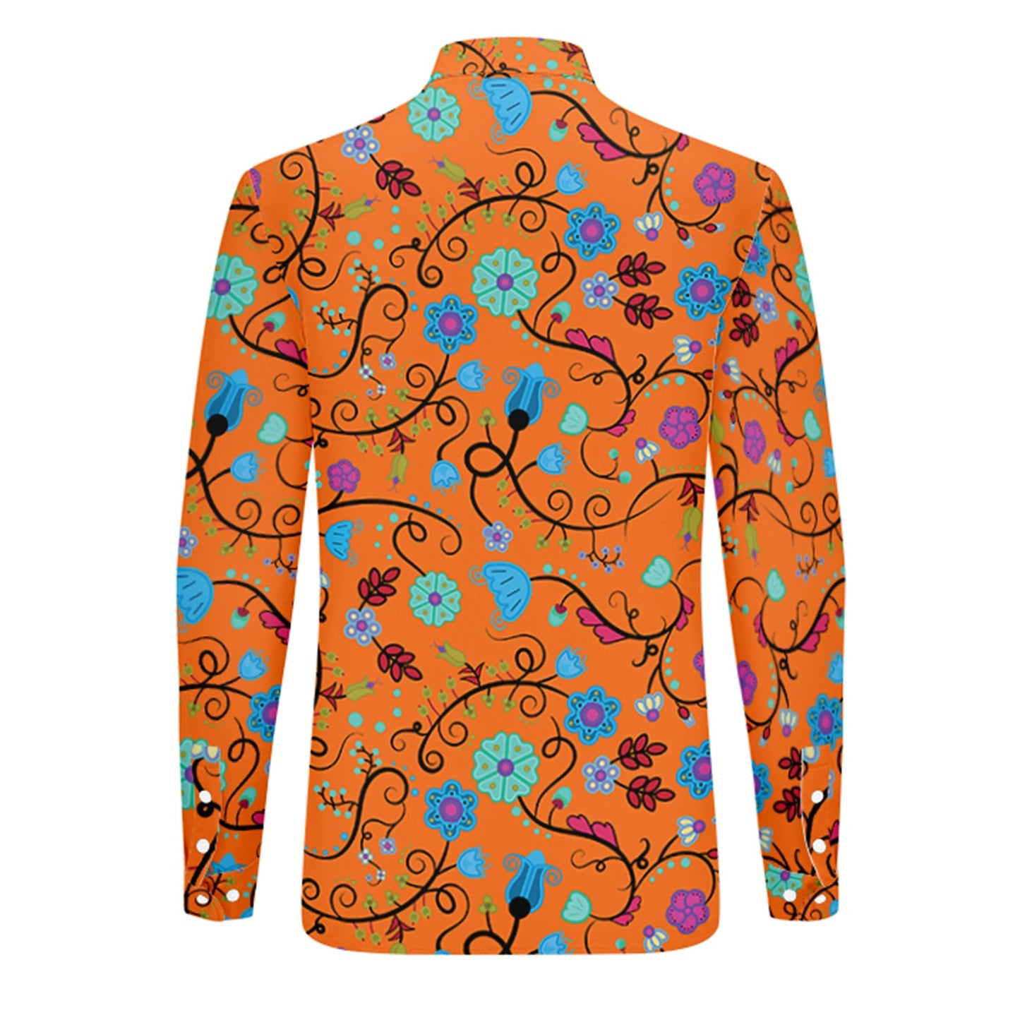 Nipin Blossom Carrot Men's Long Sleeve Dress Shirt