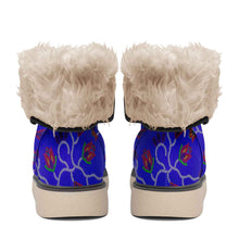 Load image into Gallery viewer, Spring Blossoms on Blue Polar Winter Boots
