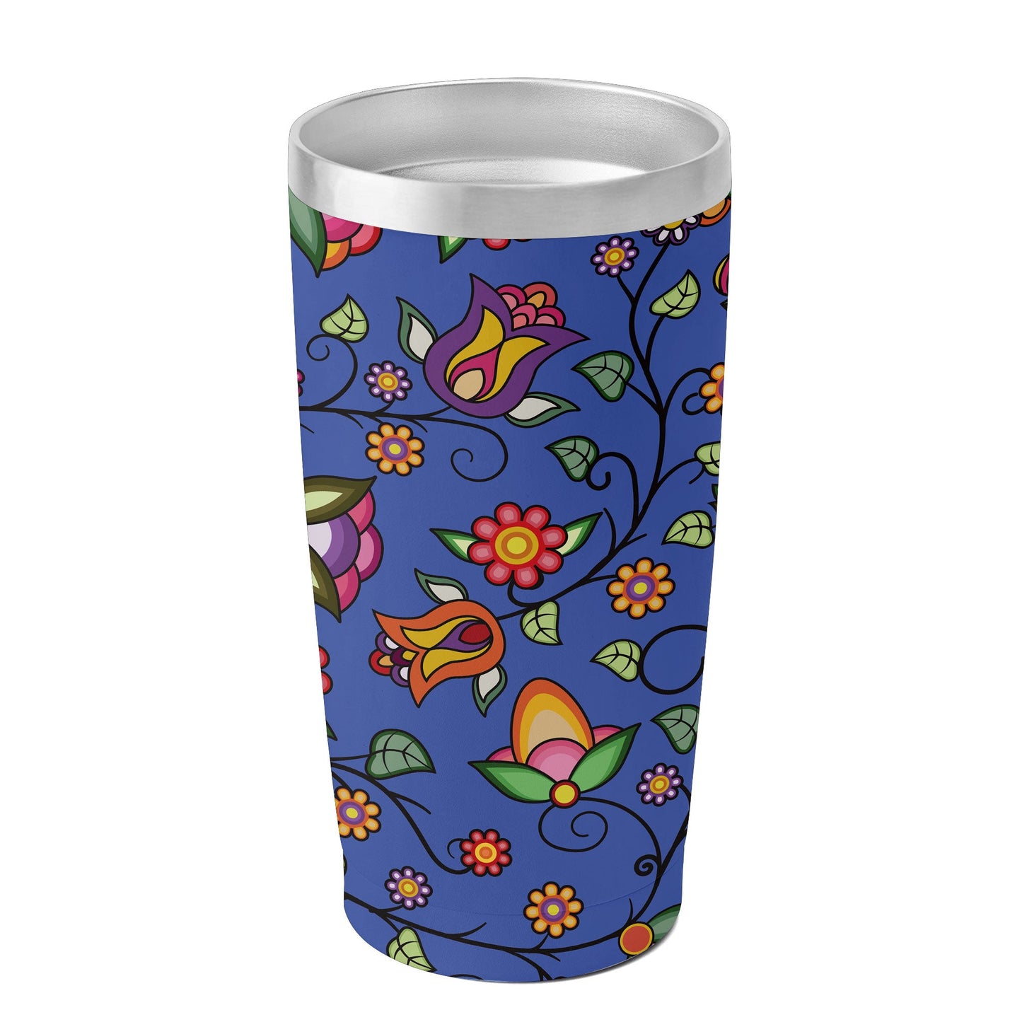 Heartbeat Petals Blue 15OZ Tumbler