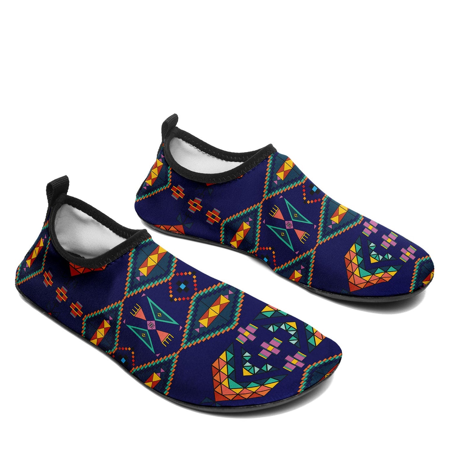 Travois Tipi Blue Kid's Sockamoccs Slip On Shoes