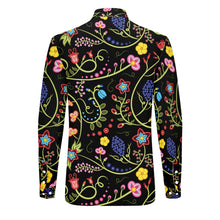 Load image into Gallery viewer, Fresh Fleur Midnight Men&#39;s Long Sleeve Dress Shirt
