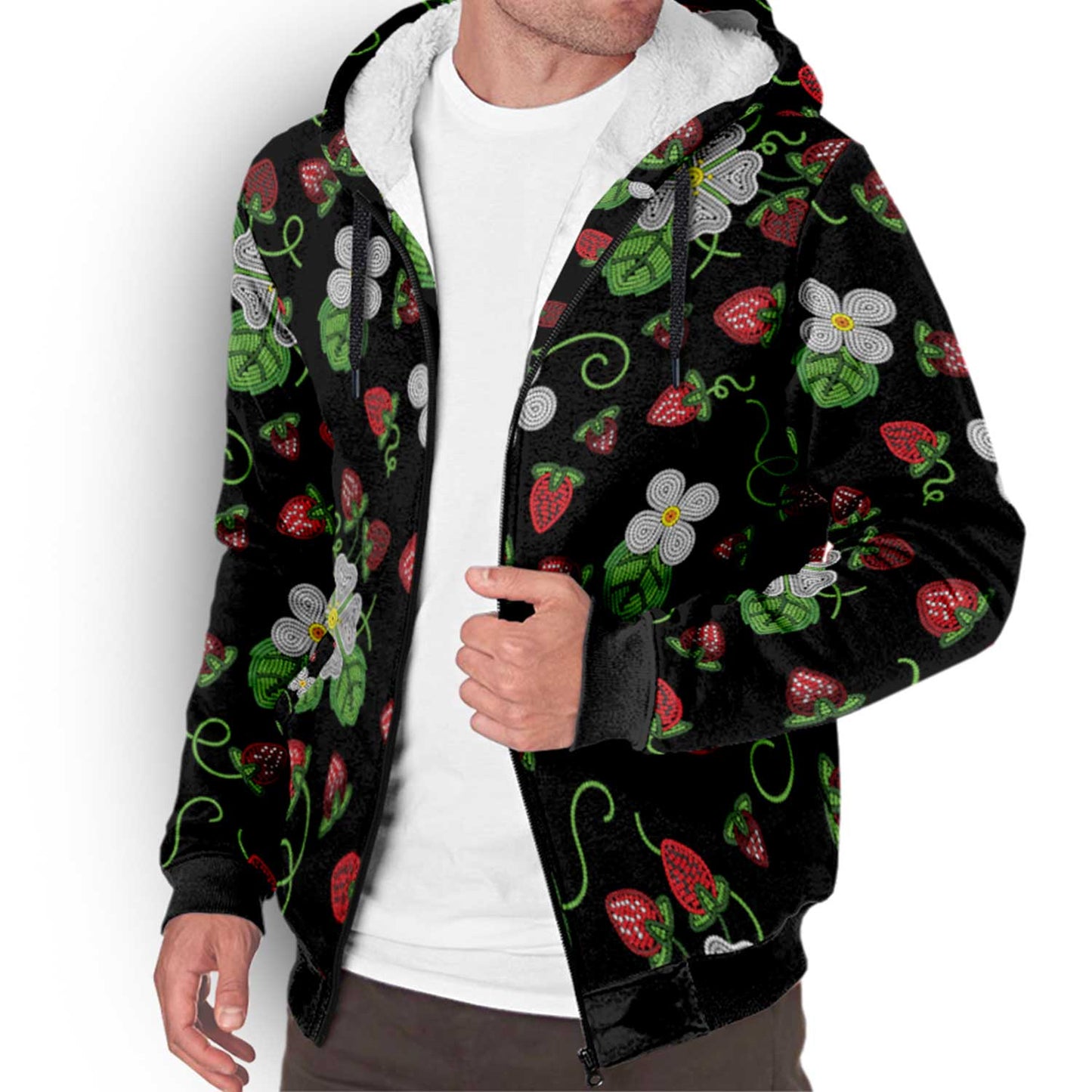 Strawberry Dreams Midnight Sherpa Hoodie