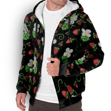 Load image into Gallery viewer, Strawberry Dreams Midnight Sherpa Hoodie
