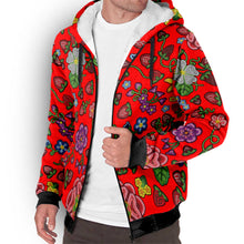 Load image into Gallery viewer, Berry Pop Fire Sherpa Hoodie
