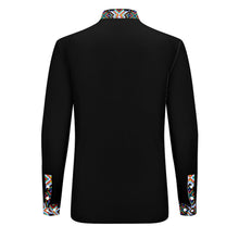 Load image into Gallery viewer, Black Blanket Strip III Men&#39;s Long Sleeve Dress Shirt
