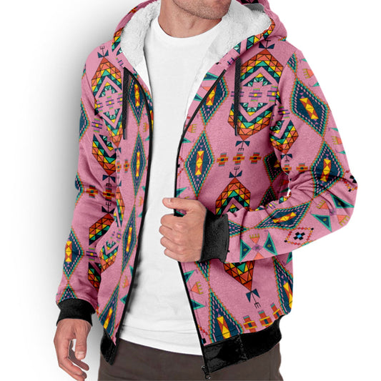 Travois Tipi Dusky Sunset Sherpa Hoodie