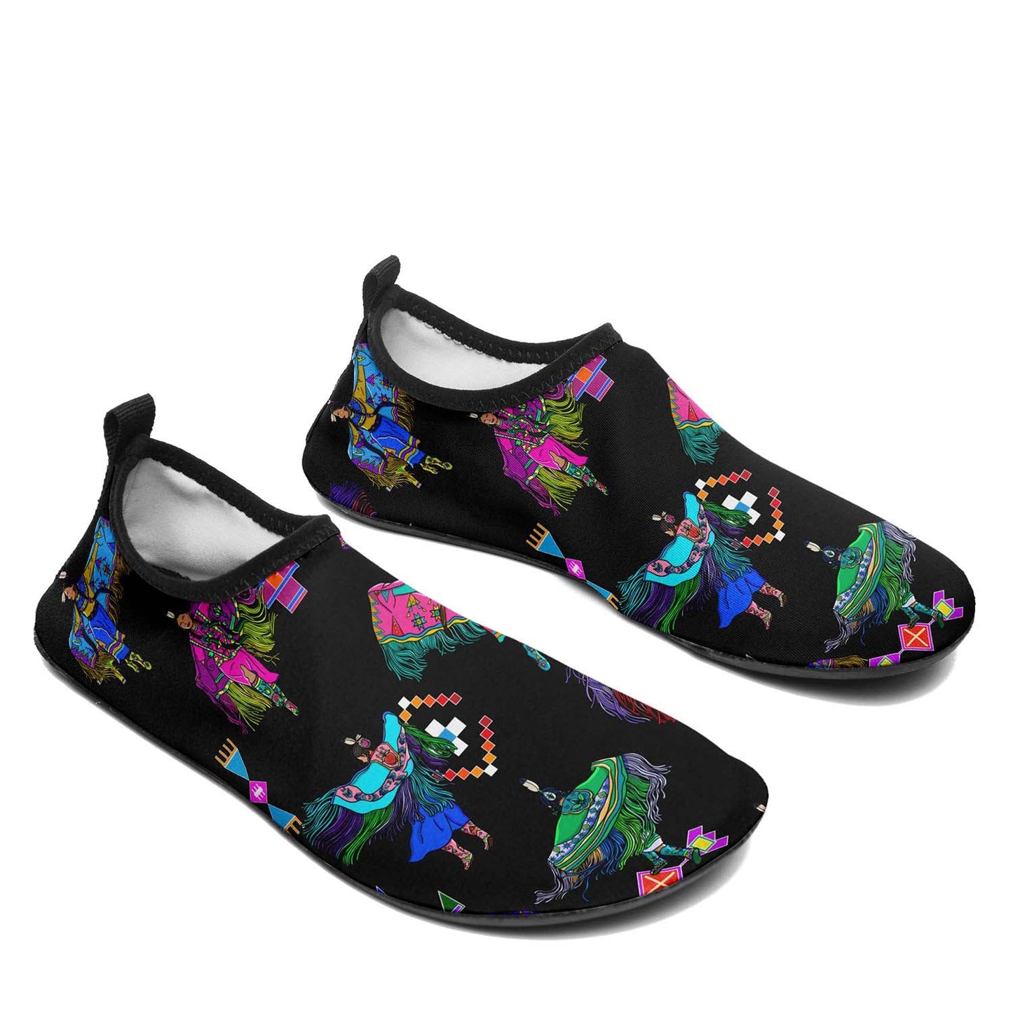 Women's Fancy Dancers Black Sockamoccs